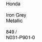 Preview: Honda, Iron Grey Metallic, 849 / N031-P901-0.